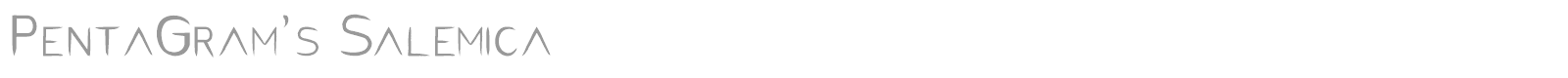 PentaGram's Salemica font preview